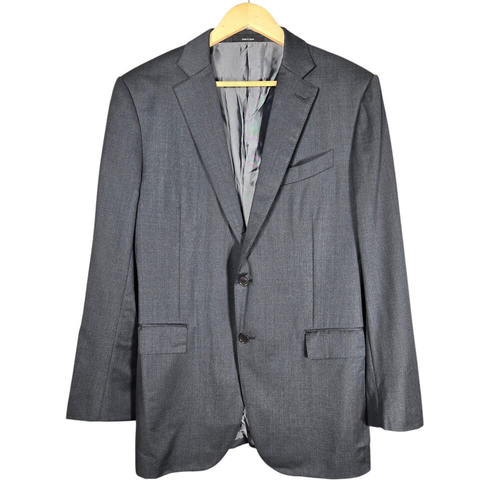 Ermenegildo Zegna Blazer Mens 54 Gray Wool Microsphere Milano Fits US 40 Slim